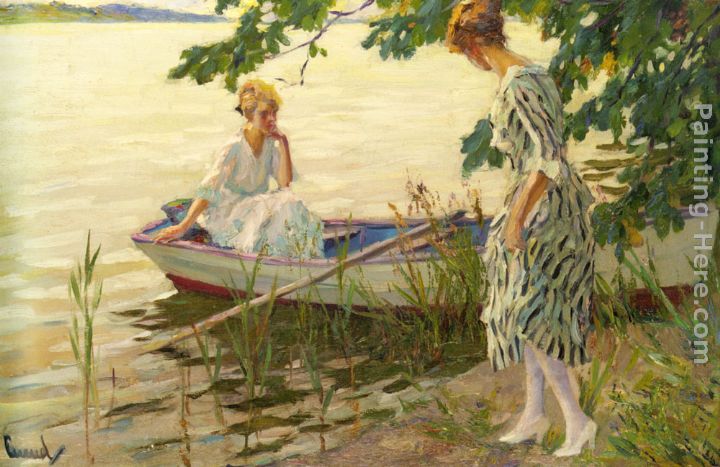 An Afternoon on the Lake painting - Edward Cucuel An Afternoon on the Lake art painting